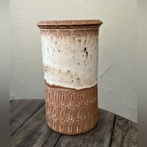 Los Artesanos Pottery Puerto Rico Vase Hal Lasky Ceramic MCM 7.25” Tall